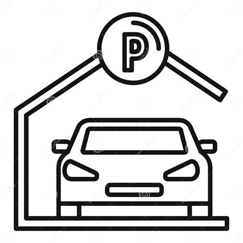 Public Car Parking Icon Outline Style Stock Vector Illustration Of Purchase Icon 171129105