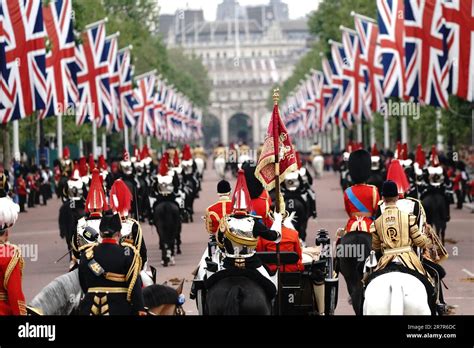 Carriages Depart Buckingham Palace For The Trooping The Colour Ceremony