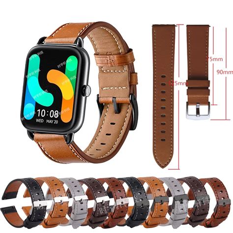 For Haylou RS4 Plus Smart Watch Strap 20mm 22mm Leather Sport