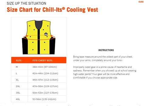 Ergodyne Chill Its Dry Evaporative Cooling Vest Size M L Xl