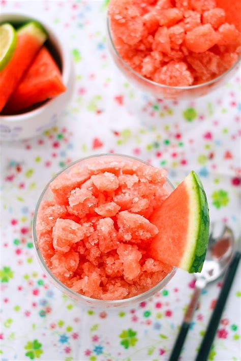 Watermelon Lime Granita Recipe — Eatwell101