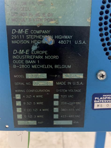 DME Used Hot Runner Controller 5 Zone Zag Equipment Sales