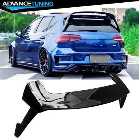 Fits Vw Golf Gti Mk Style Rear Spoiler Abs Gloss Black Ebay