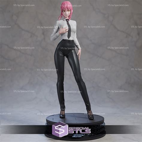 Makima STL Files Standing V5 From Chainsaw Man 3D Printable SpecialSTL