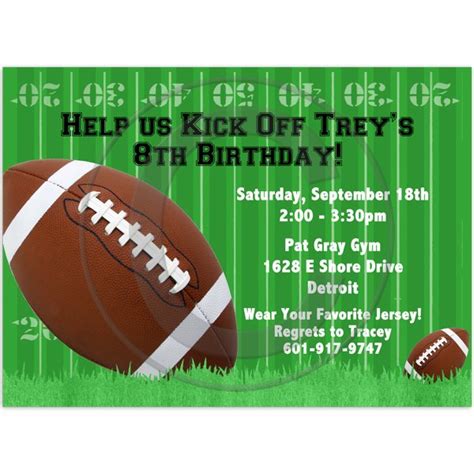 Football Birthday Invitations To Print - Invitation Design Blog