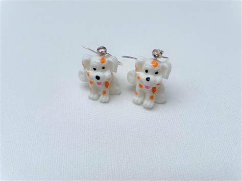 Dog Earrings Puppy Earrings Sterling Silver Ear Hooks Etsy