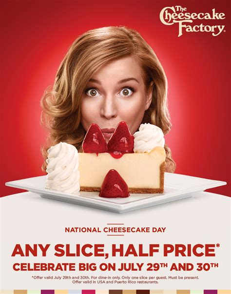 The Cheesecake Factory Offers Any Slice For Half Price On July 29 And