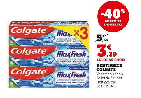 Promo Dentifrice Colgate Chez Super U Icatalogue Fr