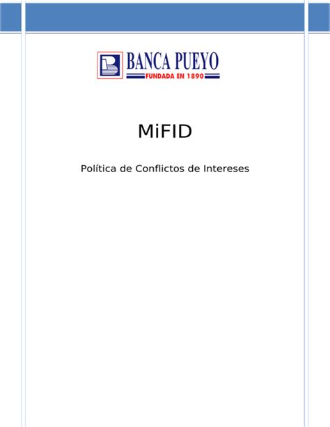 Política de Conflictos de Intereses