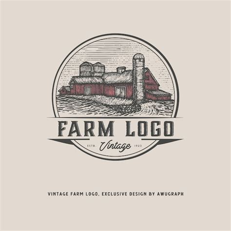 Premium Vector Vintage Farm Logo