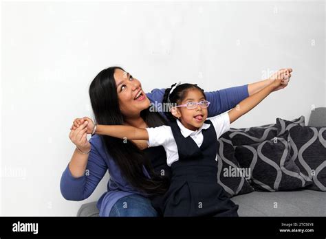 Divorced Single Mom And 4 Year Old Brunette Latina Daughter Enjoy Quality Time After School On