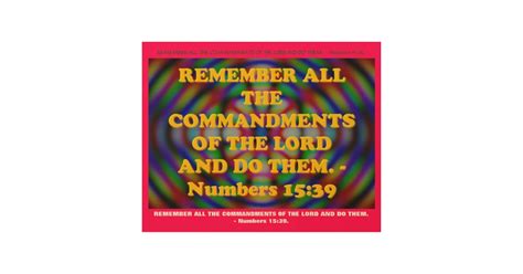 Bible verse from Numbers 15:39. Wood Wall Decor | Zazzle.com