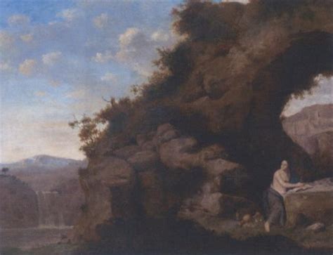 A Rocky River Landscape With A Natural Arch And The Penitent Magdalen