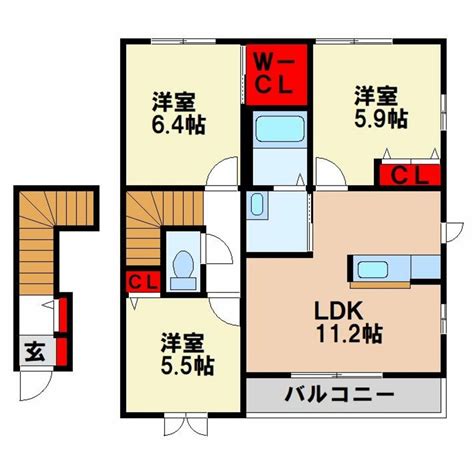 ビューコートm 福岡県太宰府市向佐野2 69万円／3ldk 洋64 洋59 洋55 Ldk112／7026㎡｜賃貸物件