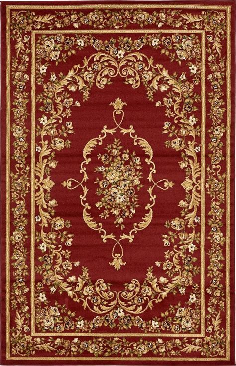 Unique Loom Versailles Burgundy Area Rug