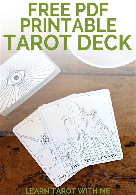 Printable Tarot Deck From The Simple Tarot Diy Tarot Cards Free