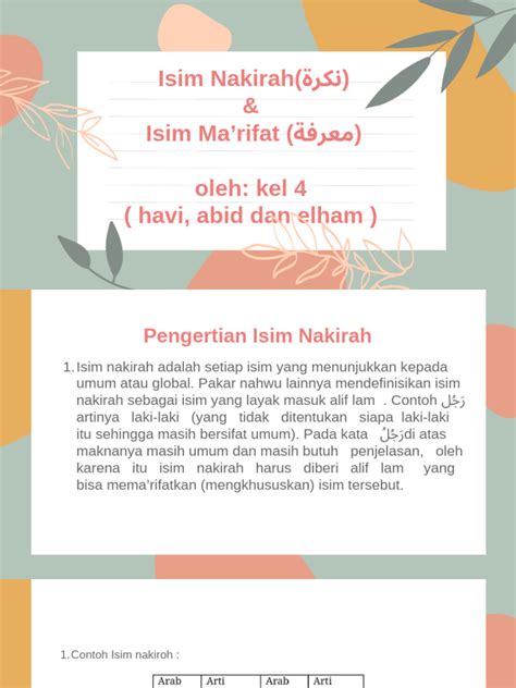 Ppt Isim Nakirah Dan Marifat Pptx 20240405 072814 0000 Pdf