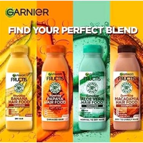 Jual Garnier Fructis Hair Food Shampoo Banana Macadamia 350ml Murah