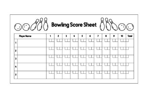 Bowling Score Sheet Svg Cut File By Creative Fabrica Crafts · Creative