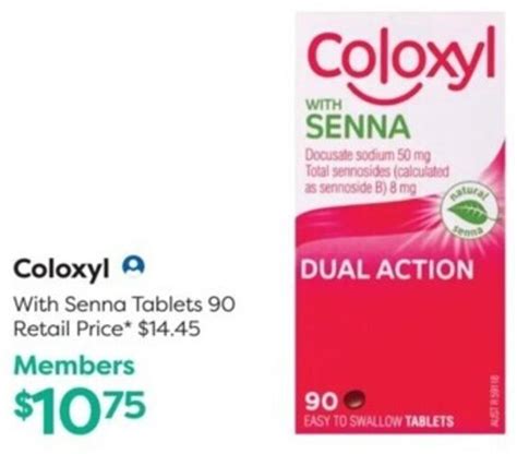 Coloxyl With Senna Tablets 90 Offer At National Pharmacies