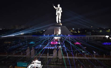 Impressive Laser Show Enthrals Public In Vijayawada