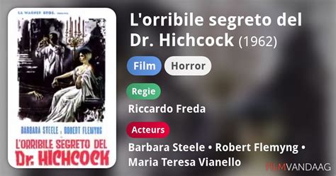 L Orribile Segreto Del Dr Hichcock Film 1962 FilmVandaag Nl