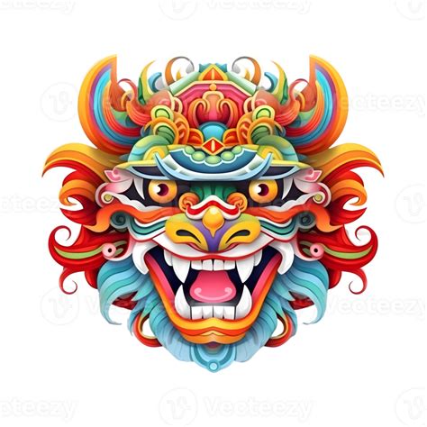 Balinese Barong Mask Chinese Lion Dance Mask Japanese Mask 24806793 Png