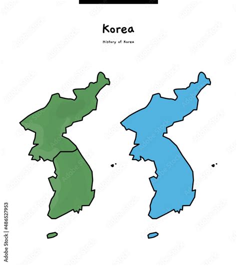 This Is A Simple Map Of Korea It Is Called The Korean Peninsula Stock