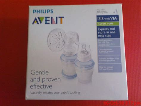 Colourful Philips Avent Manual Breast Pump ISIS With VIA Storage System