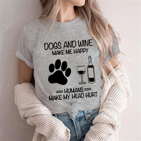 Camiseta Con Estampado De Perro Y Mam Para Mujer Camisa De Amante Del