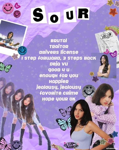 Sour Album Poster In 2021 Album Poster Olivia Rodrigo Aesthetic Me