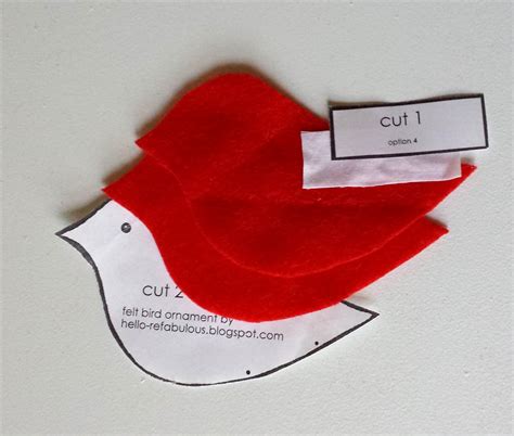 Hello ReFabulous Felt Bird Ornament Tutorial 6 Ways