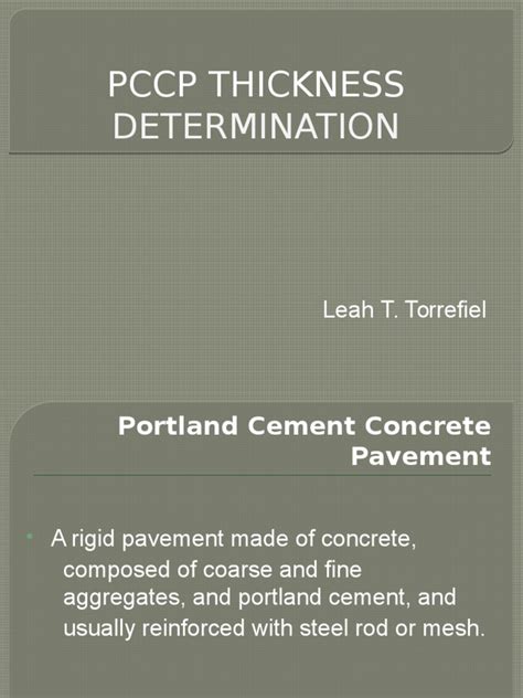 PDF Pccp Thickness Determination DOKUMEN TIPS