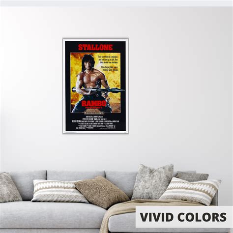 Rambo First Blood Part II Movie Poster Sylvester Stallone 11x17 Wall