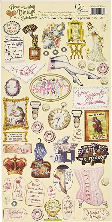 Wonderful Women Heartwarming Vintage Cardstock Stickers 6x12sheet Cshvs 918 Amazonde Spielzeug