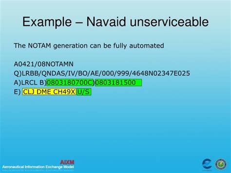 PPT - Digital NOTAM Examples PowerPoint Presentation - ID:398956