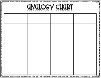 Analogy Chart by Teach Love Inspire Perfectly Imperfect | TPT