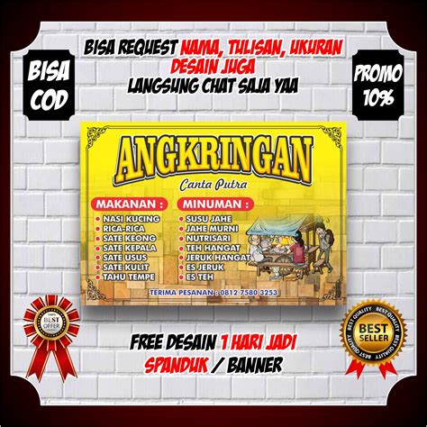 Spanduk Banner Angkringan Spanduk Custom Spanduk Gerobak Angkringan