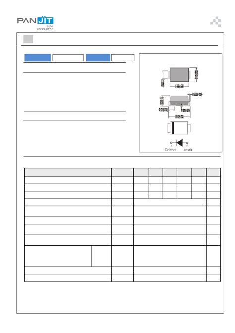 S Ma R Datasheet Pages Panjit Surface General Purpose