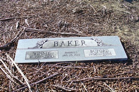 William Buford Willie Baker Find A Grave Memorial