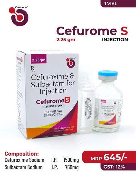 Cefuroxime Sodium Sterile I P Mg Sulbactam Sodium Sterile I