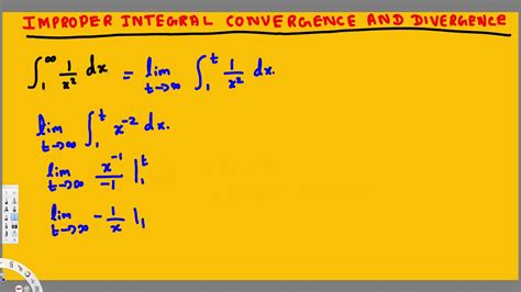 Improper Integrals Convergence And Divergence Limits At Infinity