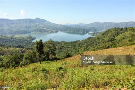 Aerial View Of The Beautiful Doyang Lake In Nagaland Stock Photo