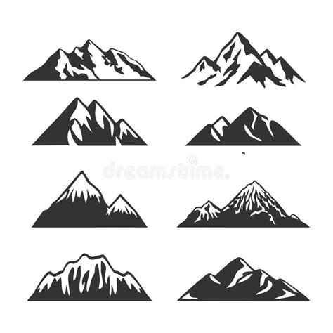 Mountain Peak Silhouette Vector