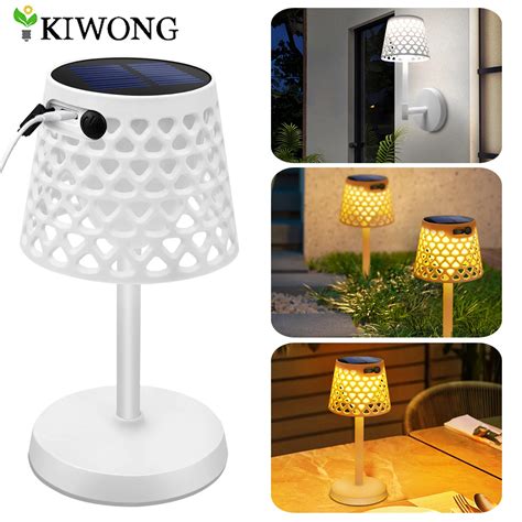 LED Solar Table Lamp Outdoor Waterproof 3 Way Installation Wall Lamp