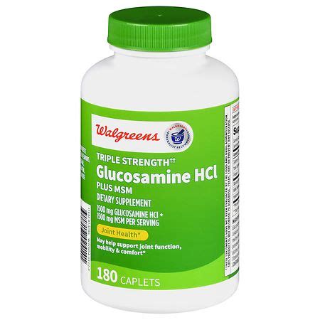 Walgreens Triple Strength Glucosamine HCl 1500 Mg Plus MSM 1500 Mg