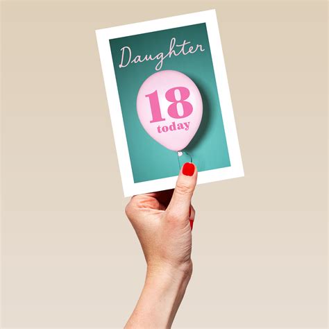 Personalised And Editable Pink Balloon 18th Birthday Card Hallmark Uk