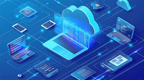 Cloud Computing Concept Connect Devices To Cloud Background Network