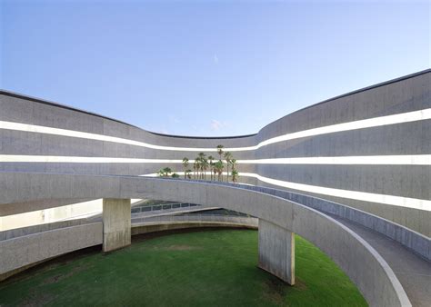 Corduroy Textured Concrete Wrap Gpy Arquitectos Art School In Tenerife