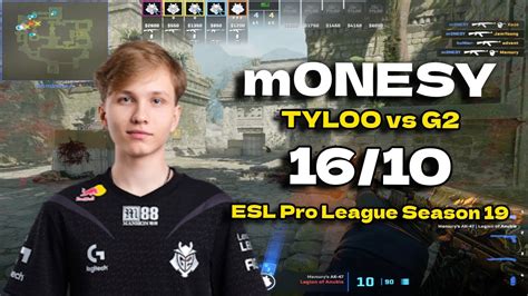 CS2 POV G2 M0NESY 16 10 Vs TYLOO Ancient ESL Pro League Season 19